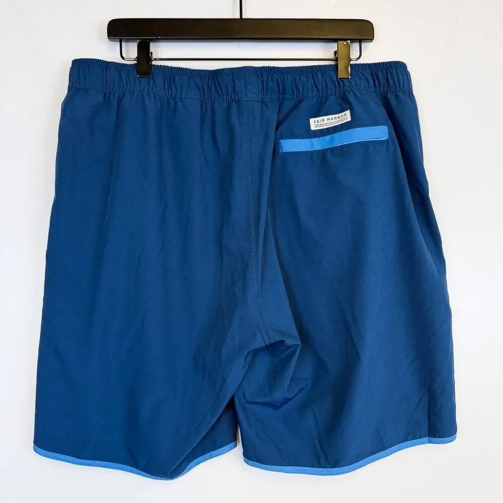 Fair Harbor Men's The Anchor Navy Blue Swim Trunks Board Shorts Lined - XXL 2XL